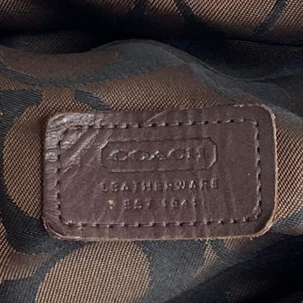 Coach Brown Suede Bucket Hat with Dark Brown Leather Strap - Picture 10 of 11